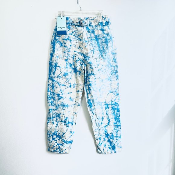 Rachel Comey Jeans 6 Marbled High Rise Tapered Blue 80s Style Jeans New - Picture 10 of 13